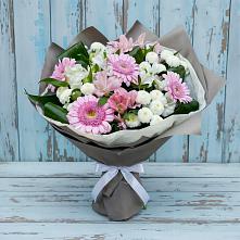 Букет цветов из:  Герберы, Альстромерии и Хризантемы в Макашевке