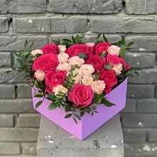 Цветочная композиция из Розы в коробке в Макашевке