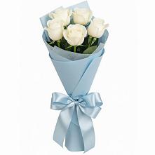 Букет 5 Белых роз Проуд в Макашевке
