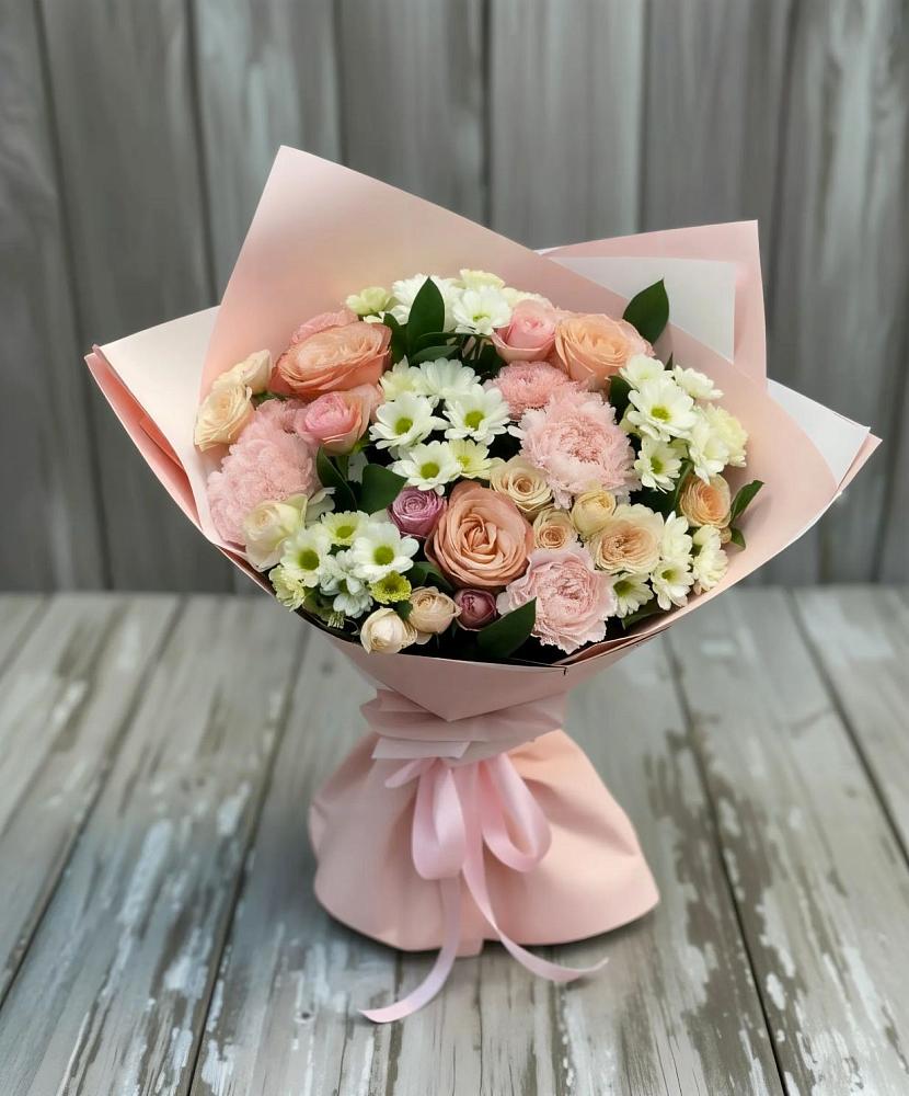 Букет цветов из: Гвоздики, Розы и Хризантемы в Макашевке