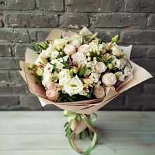 Букет цветов из:  Альстромерии, Розы и Хризантемы #REPLACE_PRED# Макашевке