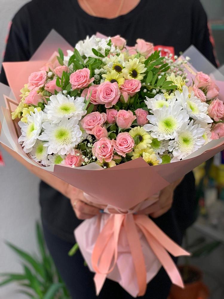 Букет цветов из: Розы и Хризантемы в Макашевке