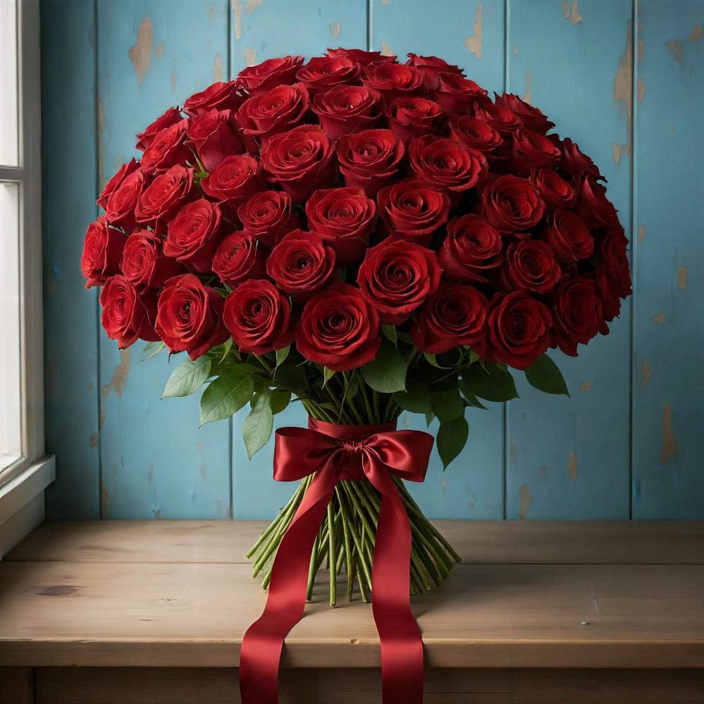 Букет Красные розы Блэк Меджик в Макашевке