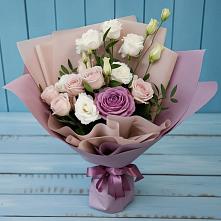 Букет цветов из:  Розы и Лизиантусы #REPLACE_PRED# Макашевке