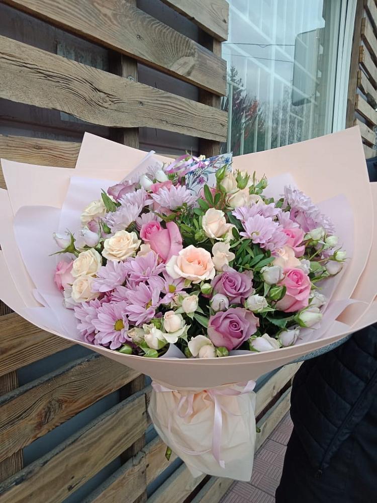 Букет цветов из: Розы и Хризантемы в Макашевке