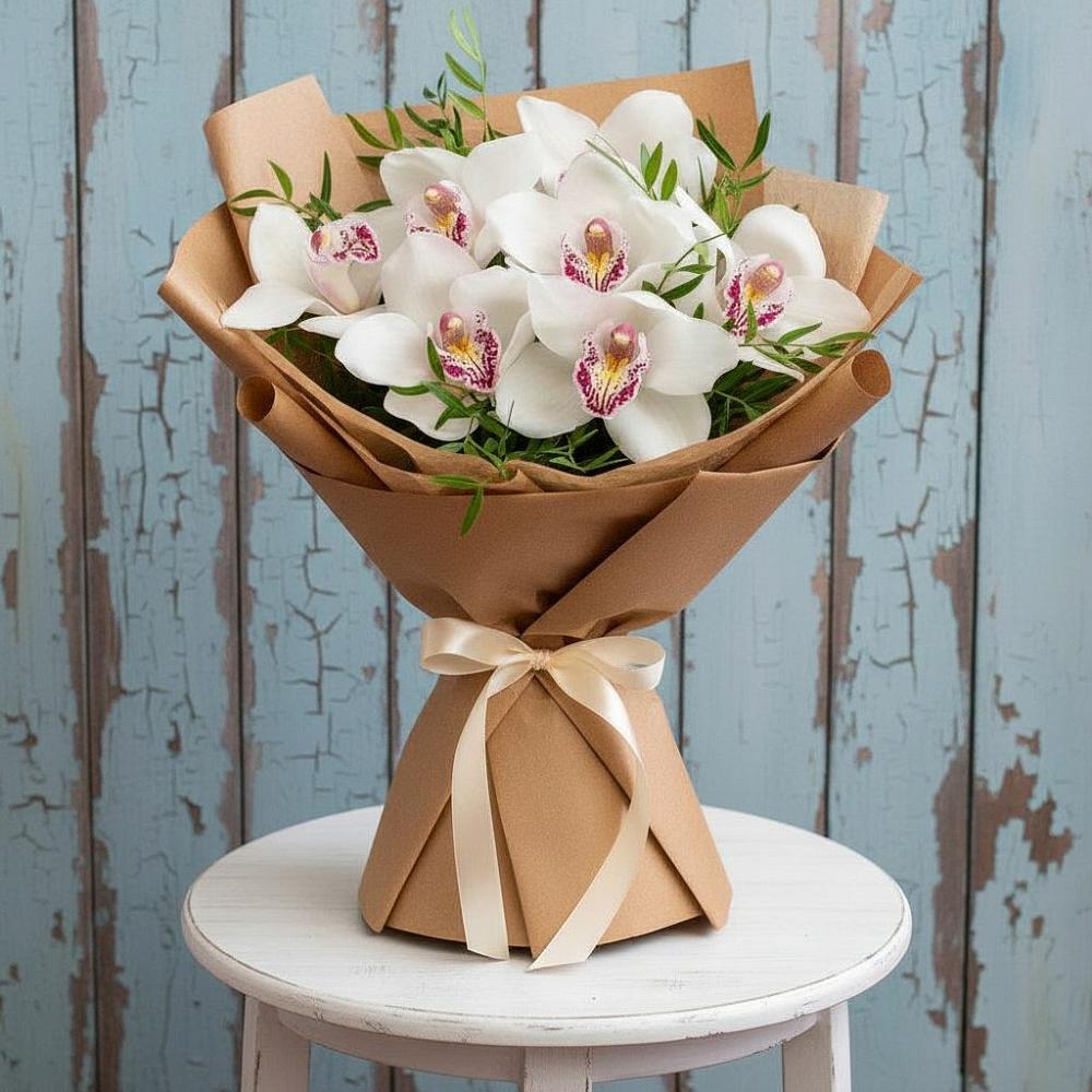 Букет цветов из: Орхидеи и Розы в Макашевке