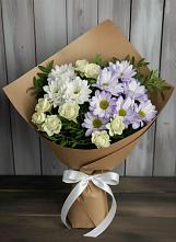 Букет цветов из:  Хризантемы и Розы #REPLACE_PRED# Макашевке