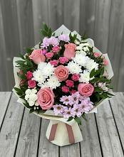 Букет цветов из:  Альстромерии, Гвоздики, Розы и Хризантемы #REPLACE_PRED# Макашевке