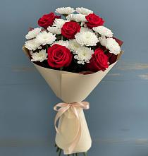 Букет цветов из:  Розы и Хризантемы в Макашевке