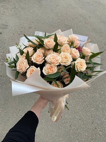 Букет Кремовые розы Латте в Макашевке