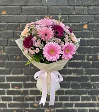 Букет цветов из:  Герберы и Хризантемы в Макашевке