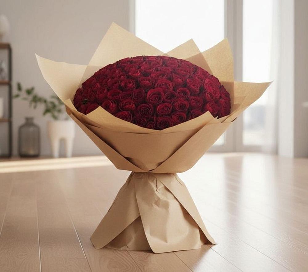 Букет 101 Красная роза в Макашевке