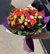 Букет Микс из разноцветных кустовых роз #REPLACE_PRED# Макашевке