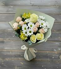 Букет цветов из:  Альстромерии, Розы и Хризантемы в Макашевке